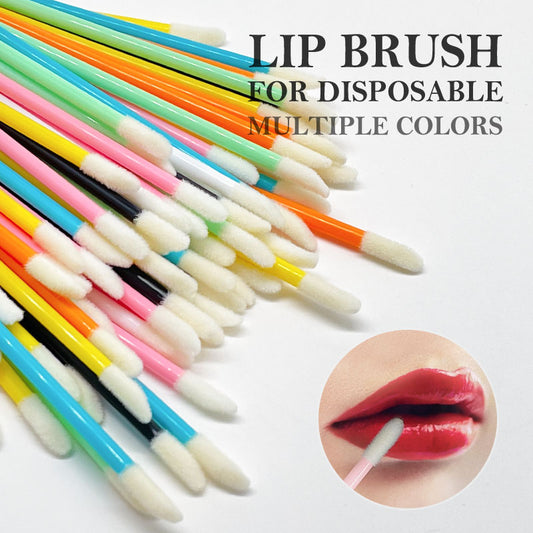 DIYDAY-50pcs Disposable Lips Brush Mascara Wands Cleaner Makeup Labiales Brushes