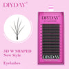 DIYDAY New Style 5D W Shape Eyelash Extensions Different lengths 5D W-Shaped False Eyelashes Natural Soft Easy Fan Lashes