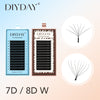 DIYDAY 7D 8D W Shape Eyelash Extension Premade Volume Fans W Shaped 3D 4D 5D 6D 7D 8D False Lashes for Makeup