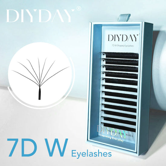 DIYDAY 7D 8D W Shape Eyelash Extension Premade Volume Fans W Shaped 3D 4D 5D 6D 7D 8D False Lashes for Makeup