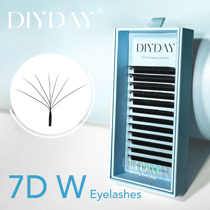 DIYDAY 7D 8D W Shape Eyelash Extension Premade Volume Fans W Shaped 3D 4D 5D 6D 7D 8D False Lashes for Makeup