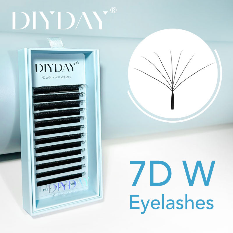 DIYDAY 7D 8D W Shape Eyelash Extension Premade Volume Fans W Shaped 3D 4D 5D 6D 7D 8D False Lashes for Makeup