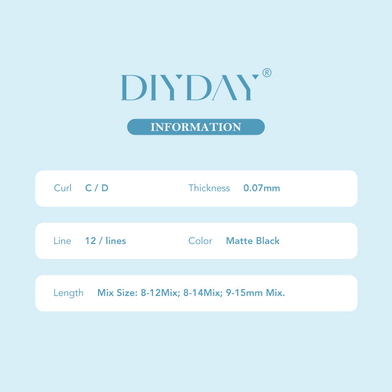 DIYDAY 7D W Shape Eyelash Extensions - DIYDAY Official Store