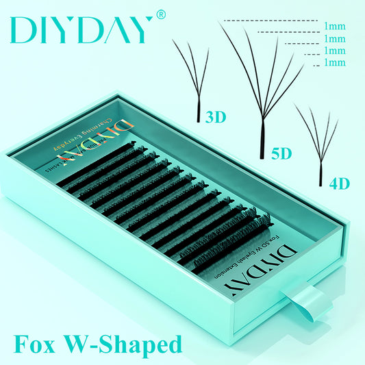 DIYDAY Fox 3D/4D/5D W-Shaped Lashes