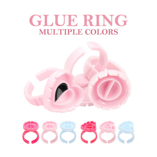 100pcs/bag Eyelash Glue Holder Flower Cups Ring