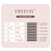 DIYDAY Brown Narrow YY/3/4/5D W Shape (Dark Brown) Eyelash Extension