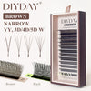 DIYDAY Brown Narrow YY/3/4/5D W Shape (Dark Brown) Eyelash Extension