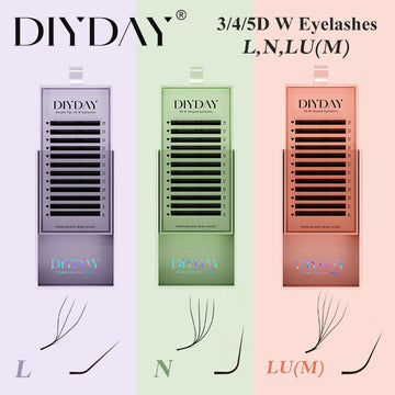 DIYDAY 3/4/5D W Shape Curl L/LU(M)/N Eyelash Extension