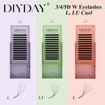 DIYDAY 3/4/5D W Shape Curl L/LU Eyelash Extension