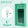 DIYDAY U-Shaped 3D/4D/5D/6D Eyelashes 12Rows-0.07mm-C/D