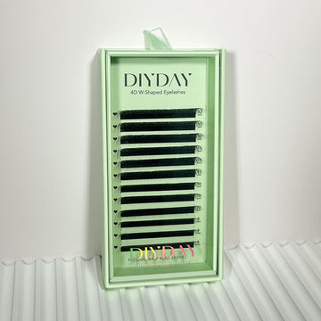 DIYDAY L/LU/M 4D W Shape Eyelash Extension W Style Faux Mink Eyelashes Premade Volume Fan Lashes Supplies