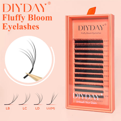 Extensão de Cílios DIYDAY Fluffy Bloom LB/LC/LD/LU(M)