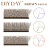 DIYDAY Brown 3D/4D/5D W Eyelashes 12Rows-0.07mm-C/D