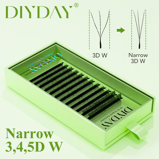 Extensiones de pestañas DIYDAY 3/4/5/6D en forma de W 