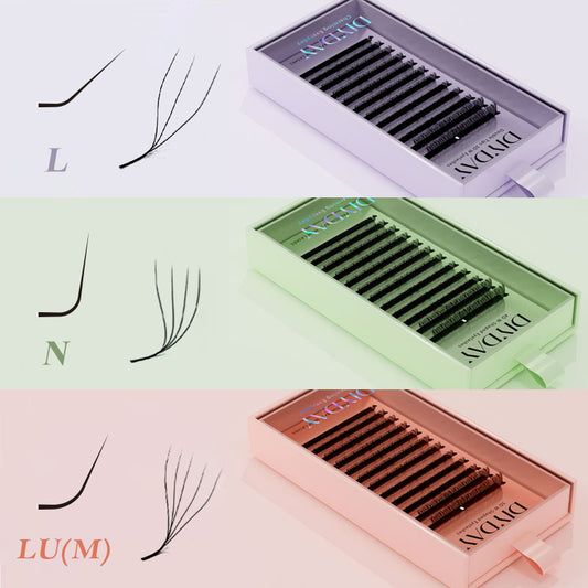 Extensiones de pestañas DIYDAY 3/4/5/6D W con formas variadas 