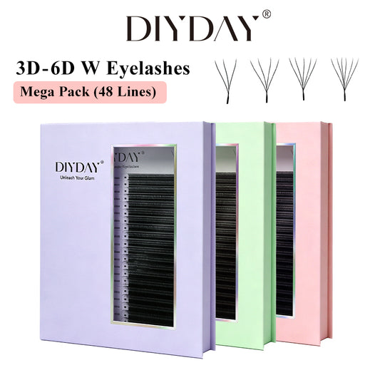 DIYDAY Mega Pack Bigger Box 3D/4D/5D W Shaped Eyelash Extension