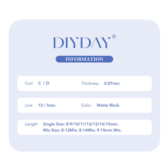 DIYDAY New 3D W Shape Eyelash Extensios-diydaylashes.com