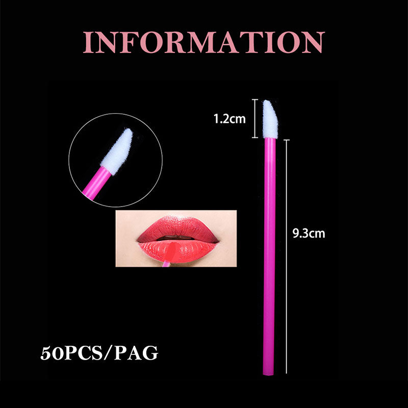 DIYDAY-50pcs Disposable Lips Brush Mascara Wands Cleaner Makeup Labiales Brushes