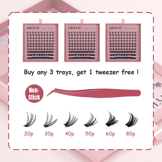 Compra 3 Clusters, ofrece 1 pinza (Los colores serán diferentes)