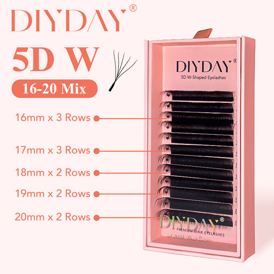 DIYDAY 5D W Shape Eyelash Extension 16-20mix Eyelash Extension