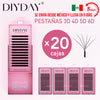 Mexico DIYDAY Fast Deliver 20cases/set W Shaped Eyelash Extension 5D W Premade Fan Lahes Fast Shipping from Mexico Warehouse