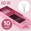 Mexico DIYDAY Fast Deliver 10cases set 3D/4D/5D/6DW Shaped Eyelash Extension Premade Fan Lahes Fast Shipping from Mexico Warehouse