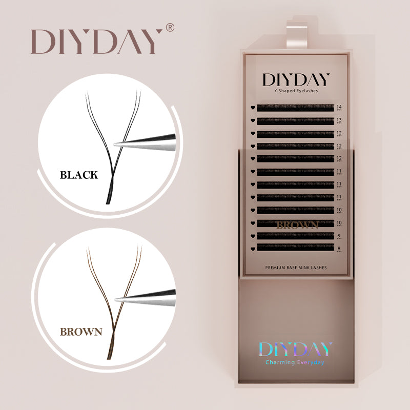 DIYDAY YY 0.05mm Shape Eyelash Extensions C D L LU Curl