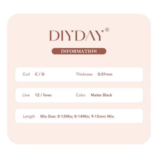 DIYDAY 8D W Shape Eyelash Extensions - DIYDAY Official Store