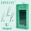 DIYDAY U-Shaped 3D/4D/5D Eyelashes 12Rows-0.07mm-C/D