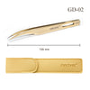 Pinzas de extensión de pestañas con aislamiento de volumen y punta de fibra DIYDAY GD Pro-Tweezer