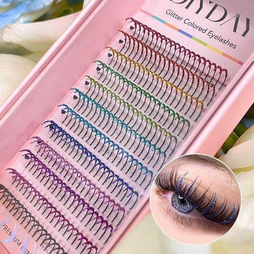 DIYDAY Cílios Coloridos Cílios Individuais Pré-Fabricados