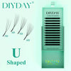 DIYDAY U-Shaped 3D/4D/5D/6D Eyelashes 12Rows-0.07mm-C/D