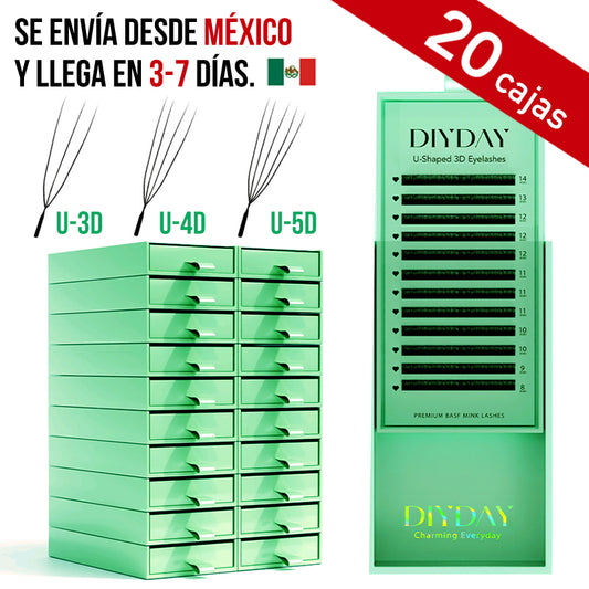 Mexico DIYDAY Fast Deliver 20cases/set U-YY/U-3D/U-4D/U-5D 0.07mm Lahes Fast Shipping from Mexico Warehouse