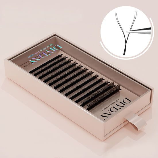 DIYDAY YY 0.05mm Black/Brown Lashes Shape Eyelash Extensions - DIYDAY Official Store