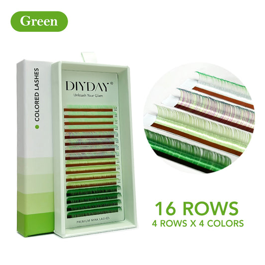 DIYDAY Colorful Spectrum Lashes-C-0.07mm