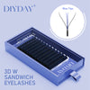 DIYDAY Colorful 3D W Shape Eyelash Extensios - BLUE/PURPLE