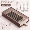 DIYDAY Brown Narrow YY/3/4/5D W Shape (Dark Brown) Eyelash Extension