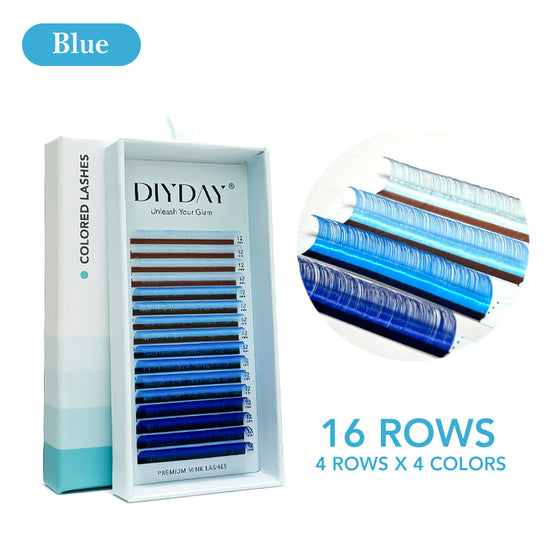 DIYDAY Colorful Spectrum Lashes-C-0.07mm