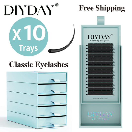 Pestañas clásicas x 10 piezas