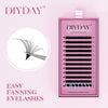 DIYDAY Easy Fanning Eyelash Extension Matte Black Camellia Lashes Extensions Soft Mink Easy Fan Volume False Eyelashes Supplies