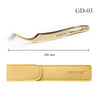 Pinzas de extensión de pestañas con aislamiento de volumen y punta de fibra DIYDAY GD Pro-Tweezer