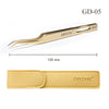 Pinzas de extensión de pestañas con aislamiento de volumen y punta de fibra DIYDAY GD Pro-Tweezer