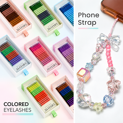 Phone Strap+Colored Lashes(Random)*1