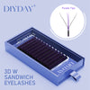 DIYDAY Colorful 3D W Shape Eyelash Extensios - BLUE/PURPLE