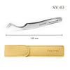 Pinzas de extensión de pestañas con aislamiento de volumen y punta de fibra DIYDAY SV Pro-Tweezer
