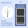 DIYDAY New 3D W Shape Eyelash Extensios-diydaylashes.com