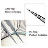 DIYDAY Groove Lash Tweezers Stainless Steel Precision Isolation Eyelash Extension Tweezers New style Anti-Slip Groove Design